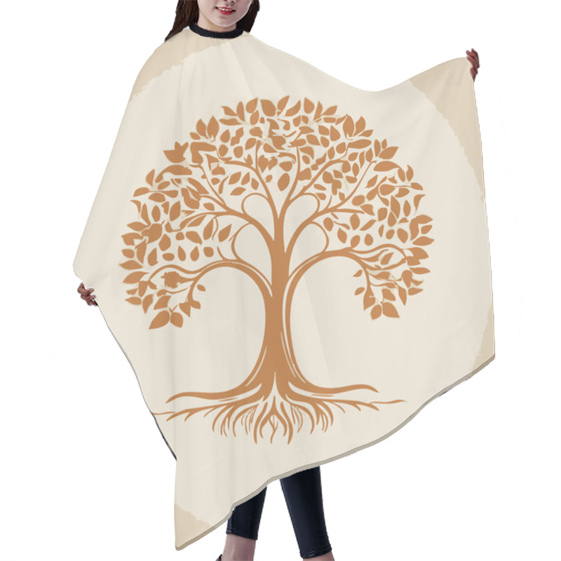 Personality  Abstract Tree Illustration Art Design For Social Media Template Backgrounds. Hair Cutting Cape