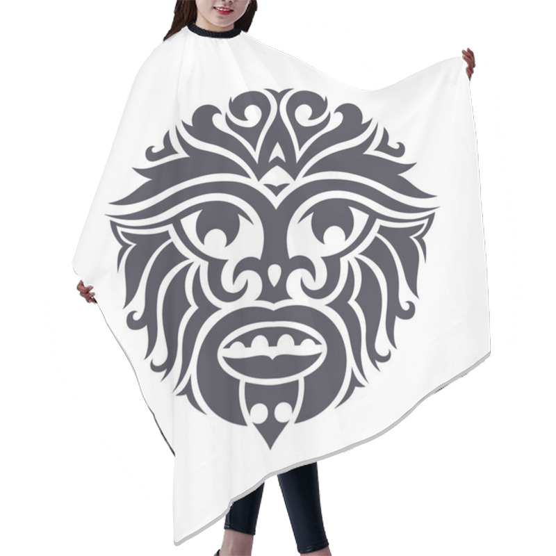 Personality  Tribal Mask Hair Cutting Cape