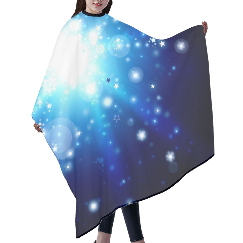 Personality  Abstract Blue Xmas Background Hair Cutting Cape