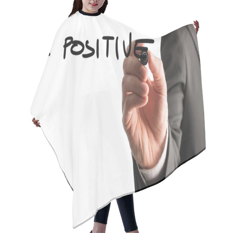 Personality  Businessman Writing - Be Positive Hair Cutting Cape