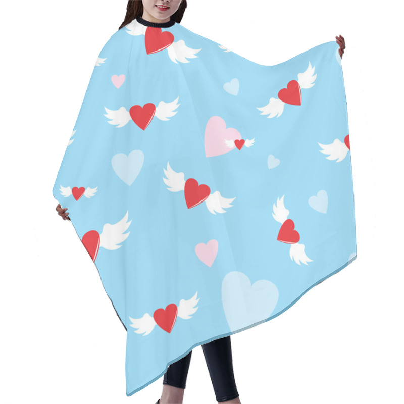 Personality  Seamless With Hearts Hair Cutting Cape