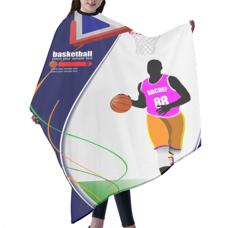 Personality  Basketball Players. Vector Illustration Hair Cutting Cape