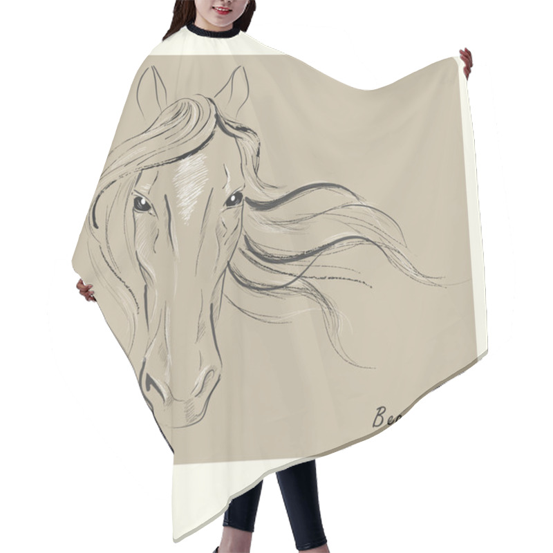 Personality  Horse Face Hair Cutting Cape