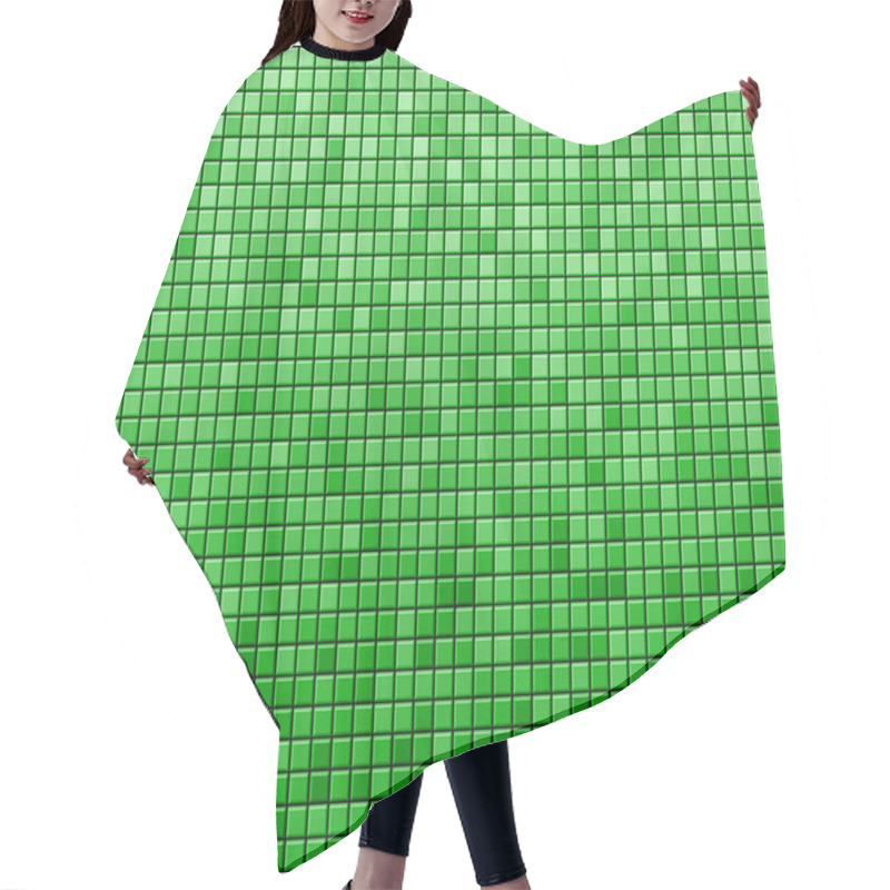 Personality  Green Tile Hair Cutting Cape