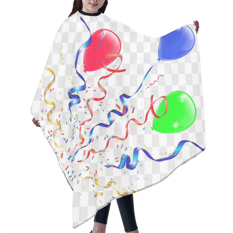 Personality  Vector Confetti. Festive Illustration. Hair Cutting Cape