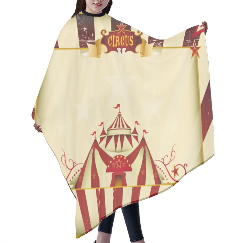 Personality  Horizontal Grunge Circus Hair Cutting Cape