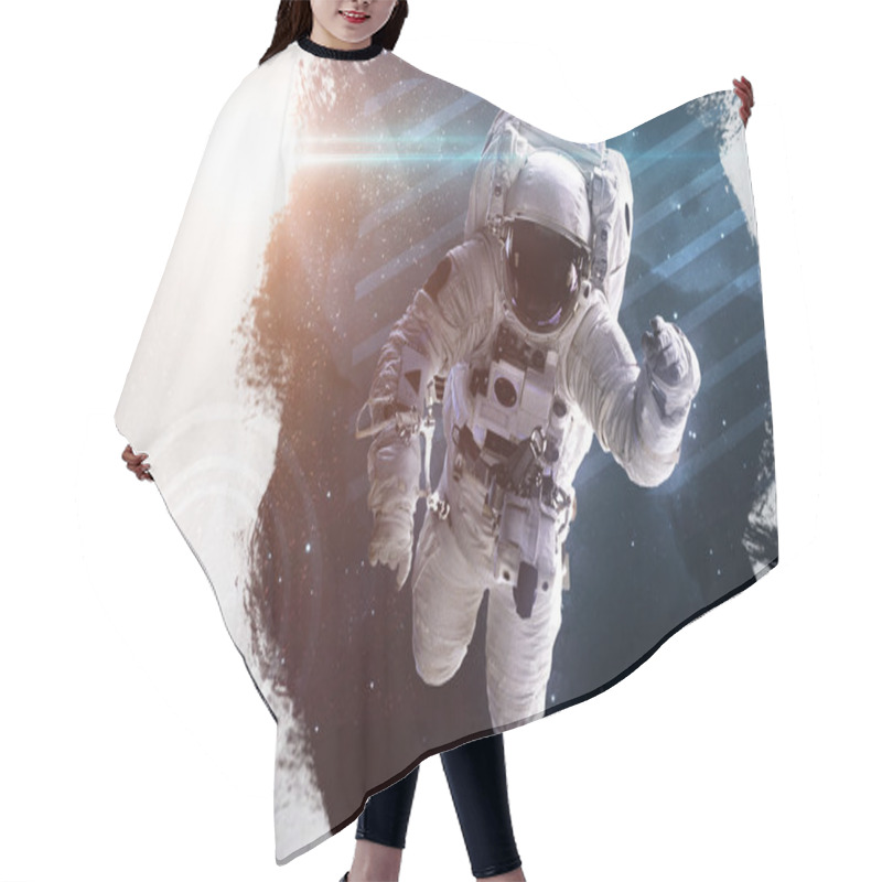 Personality  Astronaut In Outer Space Modern Art. Elements Of This Image Furnished By NASA. Hair Cutting Cape