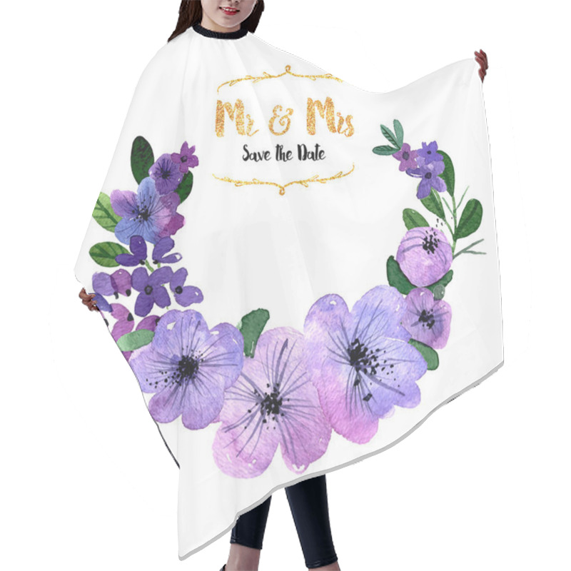 Personality  Collection Of Painted Flowers Hair Cutting Cape