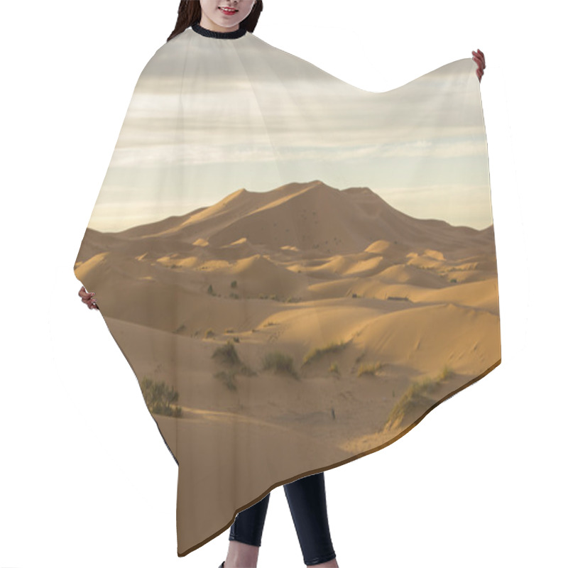 Personality  Large Seas Of Dunes Of Erg Chebbi In Morocco Hair Cutting Cape