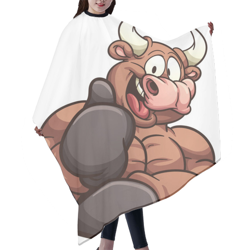 Personality  Cartoon Bull Hair Cutting Cape