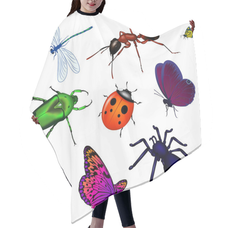 Personality  Set Of Various Insects Hair Cutting Cape