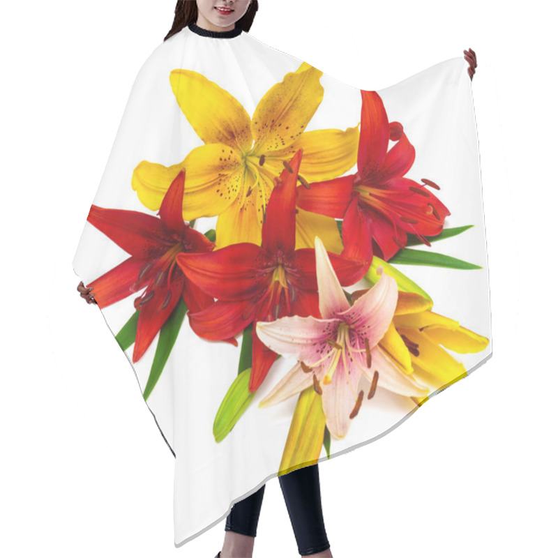 Personality  Bouquet Of Beautiful Flowers Lilies Hair Cutting Cape