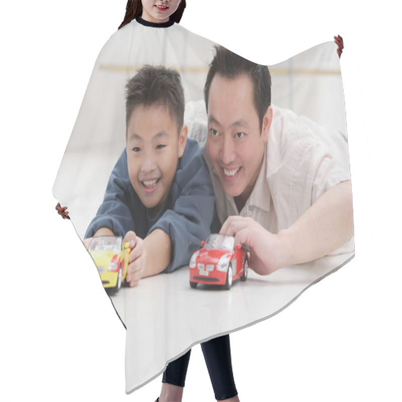 Personality  Father And Son At Home Hair Cutting Cape