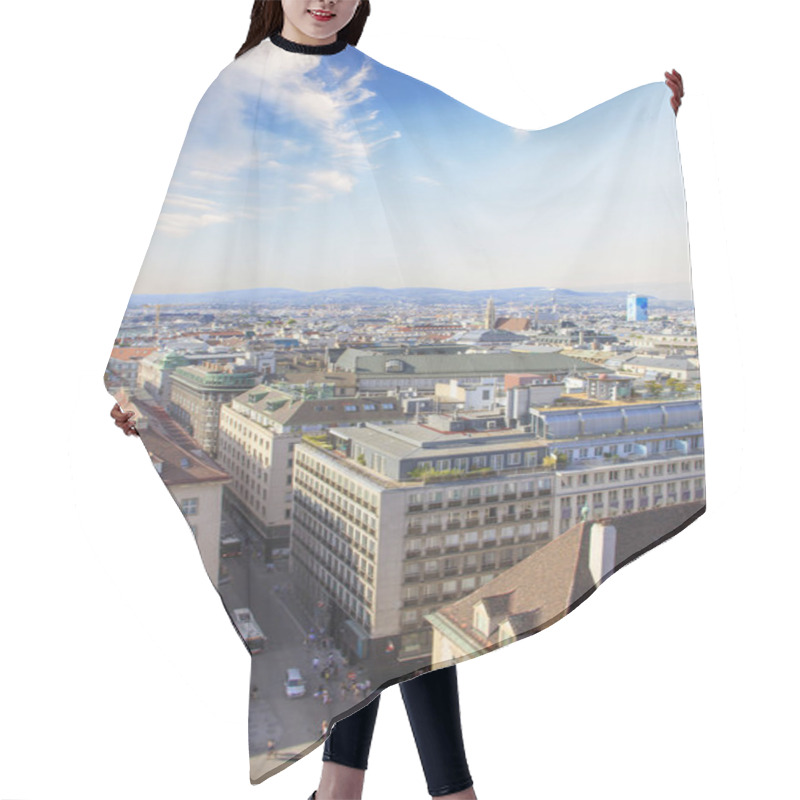 Personality  View Of The City From The Observation Deck Of St. Stephen's Cathedral In Vienna, Austria Hair Cutting Cape