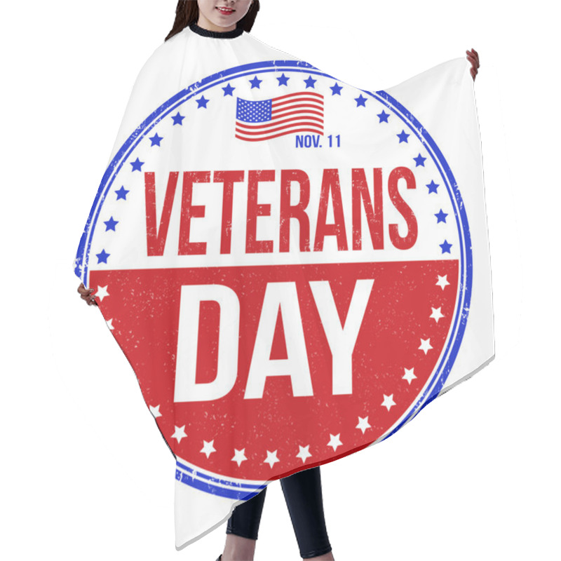 Personality  Veterans Day Stamp Hair Cutting Cape