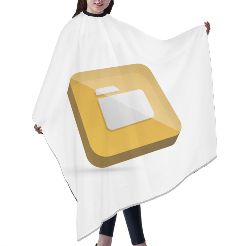 Personality  Folder 3D Mobile Icon Hair Cutting Cape