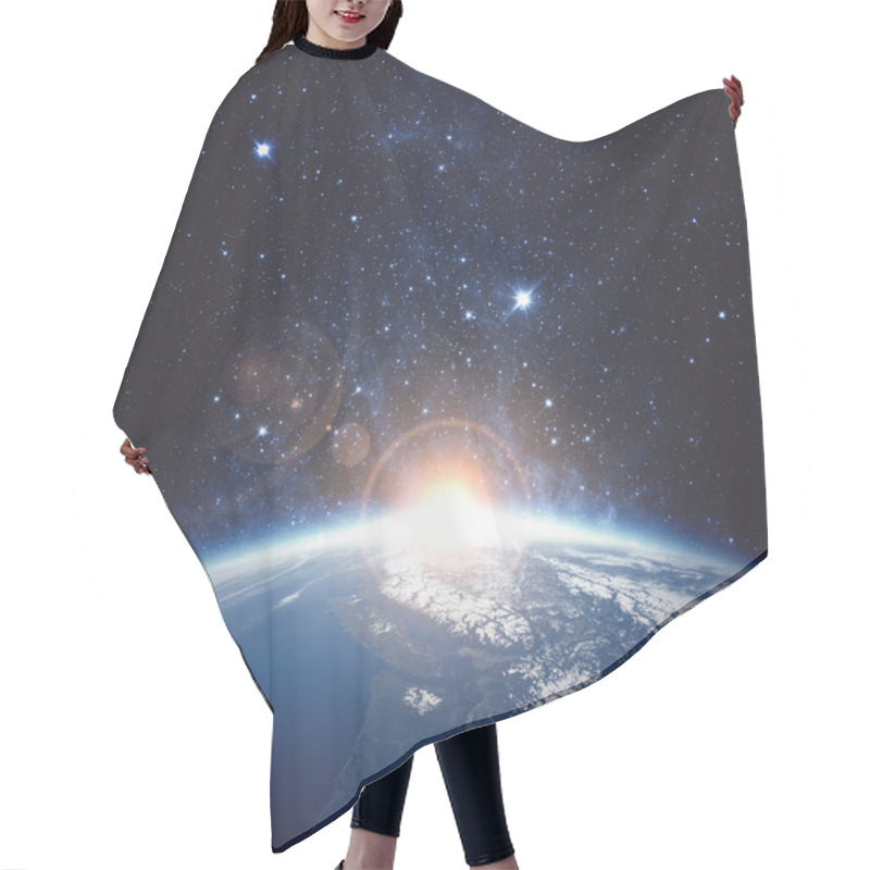 Personality  Sunrise over the Earth. Elements of this image furnished by NASA hair cutting cape