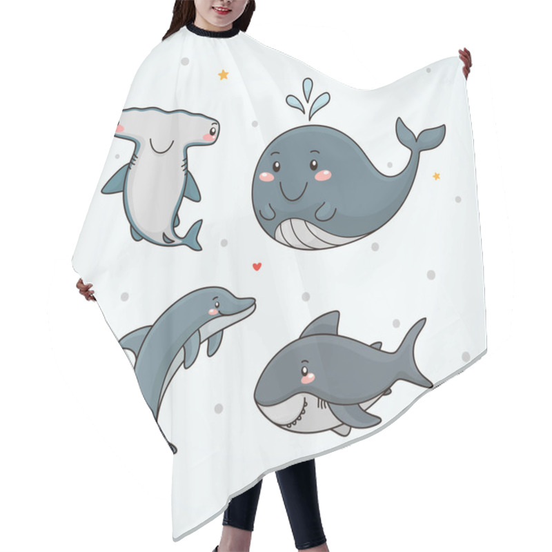 Personality  Dolphin, Shark, Whale Hair Cutting Cape