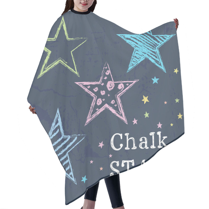 Personality  Stars Chalk Hair Cutting Cape