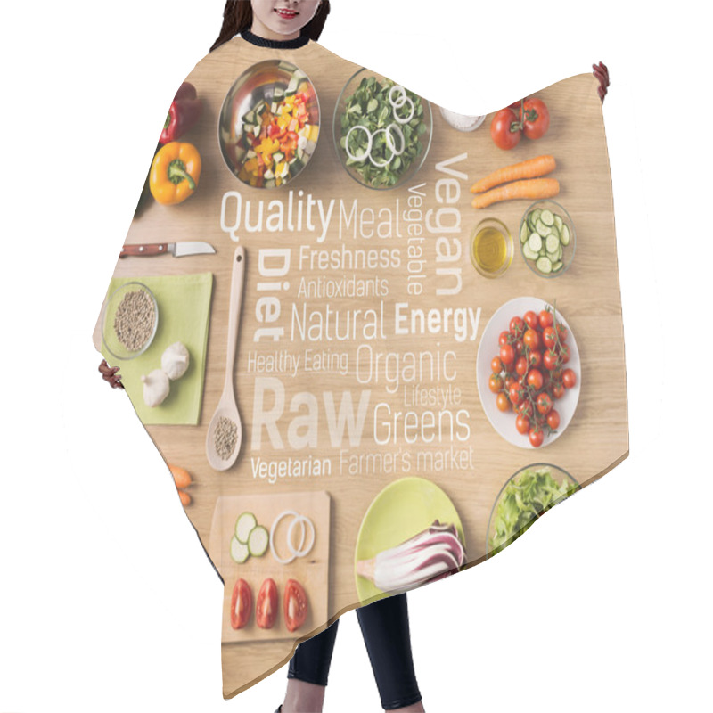 Personality  Healthy Vegetarian Home Made Food Hair Cutting Cape