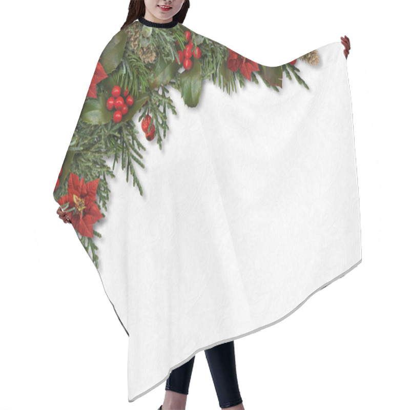 Personality  Christmas Border Of Holly Hair Cutting Cape