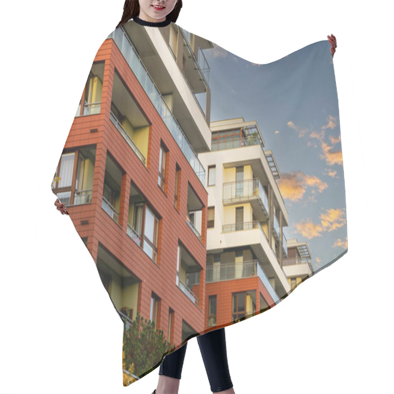 Personality  New Houses Construction. Residential House Development Hair Cutting Cape