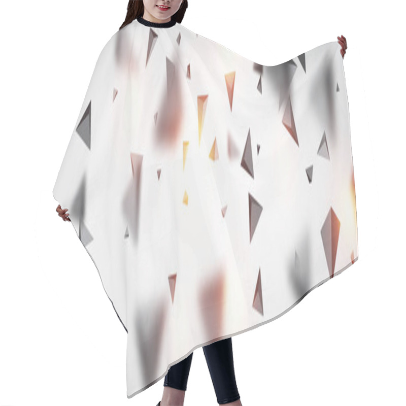 Personality  Abstract Gray Trigons Hair Cutting Cape