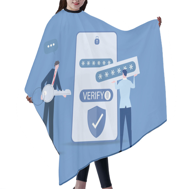 Personality  OTP One-time Password For Secure Transaction On Digital Payment Transaction For Mobile App On Smartphone Screen 2-Step Verification Vector Illustration. Hair Cutting Cape