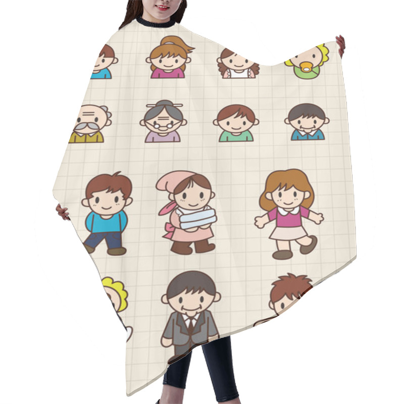 Personality  Cartoon Family Hair Cutting Cape