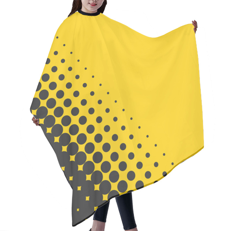 Personality  Halftone Illustrator. Halftone Dots.halftone Effect. Halftone Pattern. Vector Halftone Dots. Black Dots On Color Background. Vector Halftone Texture Hair Cutting Cape