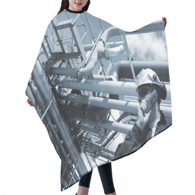 Personality  Oil Worker And Refinery Pipelines Hair Cutting Cape