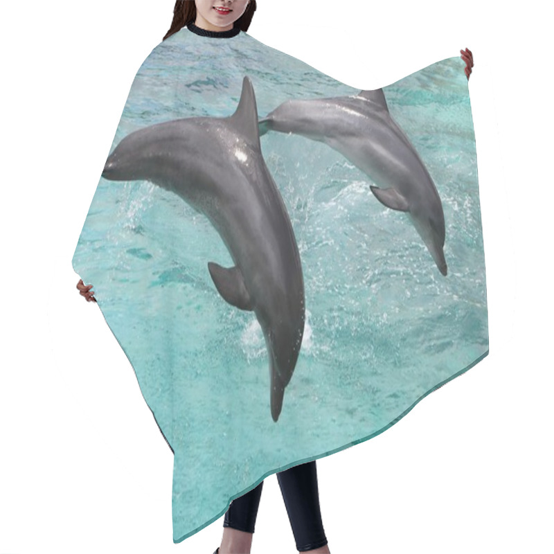 Personality  Dolphins Jumping Hair Cutting Cape