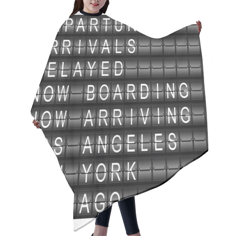 Personality  Travel Station Schedule Board Hair Cutting Cape