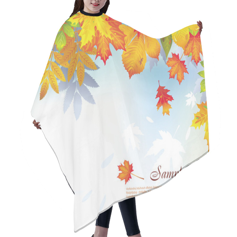 Personality  Background From Autumn Leaves Hair Cutting Cape