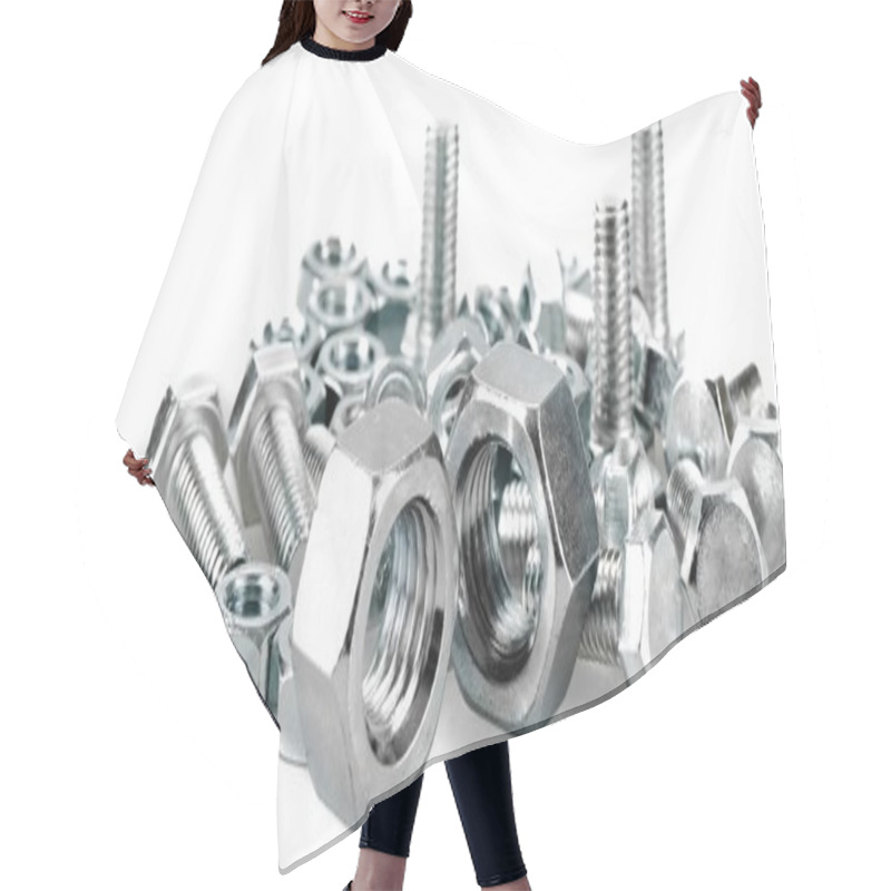 Personality  Metal Bolts And Nuts Hair Cutting Cape