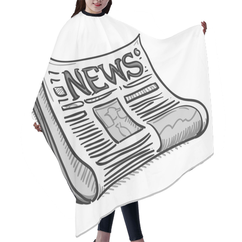 Personality  Newspaper Cover Page Hair Cutting Cape