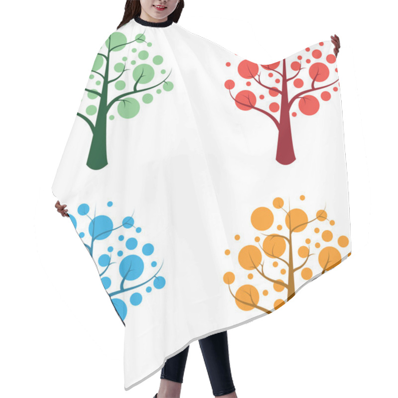 Personality  Seasonal Trees Hair Cutting Cape