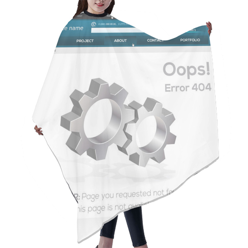 Personality  Page Not Found, 404 Error. Hair Cutting Cape