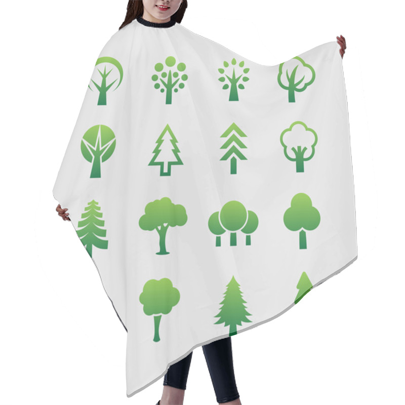 Personality  Tree Icons Hair Cutting Cape