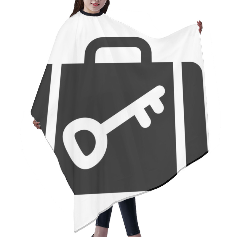 Personality  A Bag With Key Sign Showing Luggage Security  Hair Cutting Cape