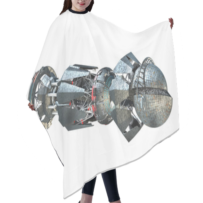 Personality  Spaceship With Warp Drive Hair Cutting Cape