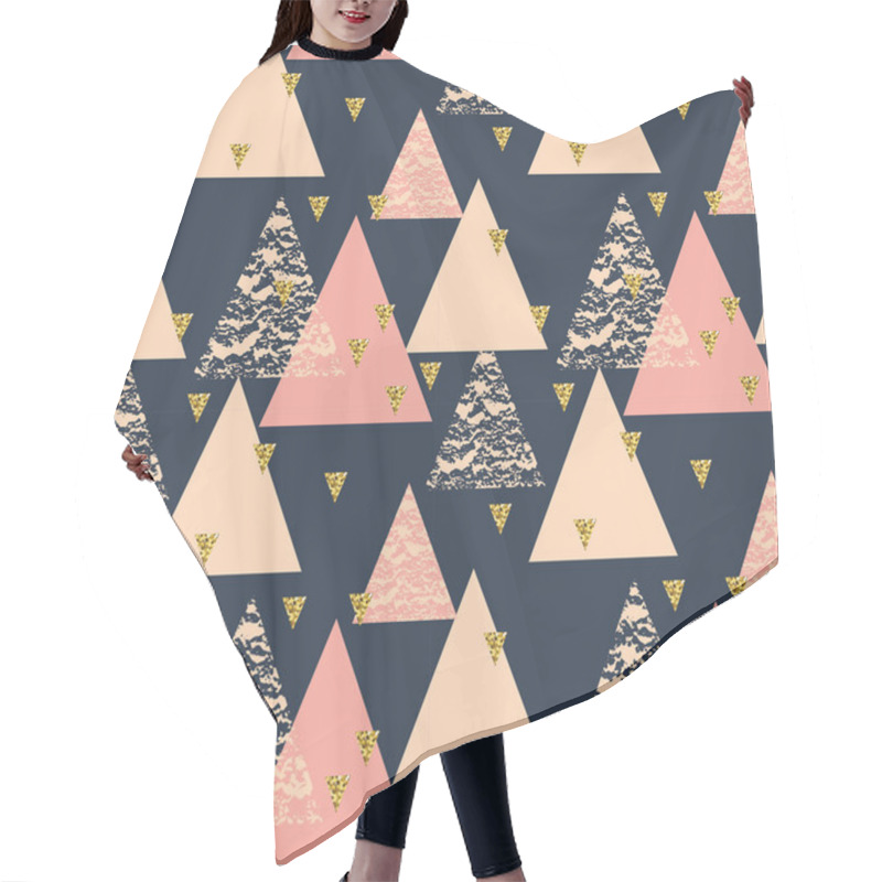 Personality  Abstract Hand Drawn Geometric Pattern Hair Cutting Cape