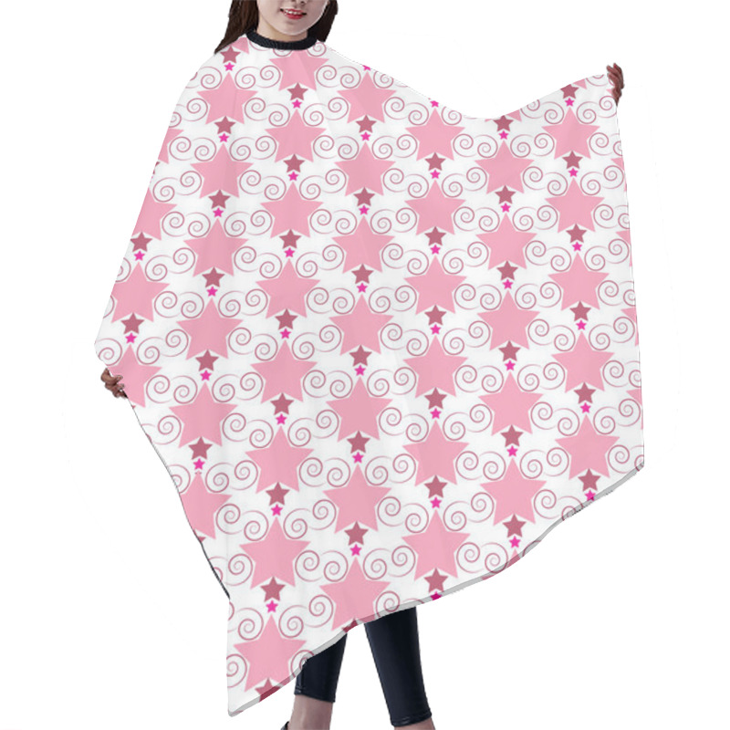 Personality  Stars And Swirls Repeat Pattern Design Illustration Hair Cutting Cape