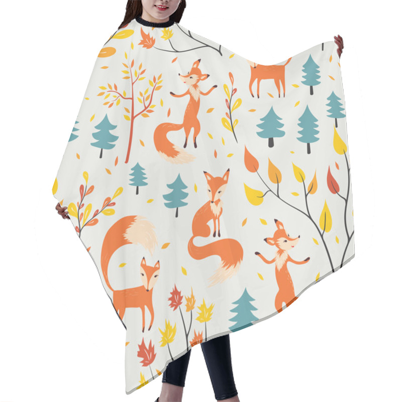 Personality  Fox In Autumn Forest Hair Cutting Cape