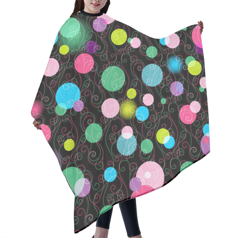 Personality  Seamless Vivid Pattern With Balls Hair Cutting Cape