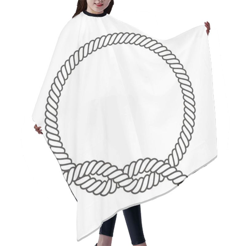 Personality  Round Rope Frame. Circle Ropes, Rounded Border And Decorative Ma Hair Cutting Cape