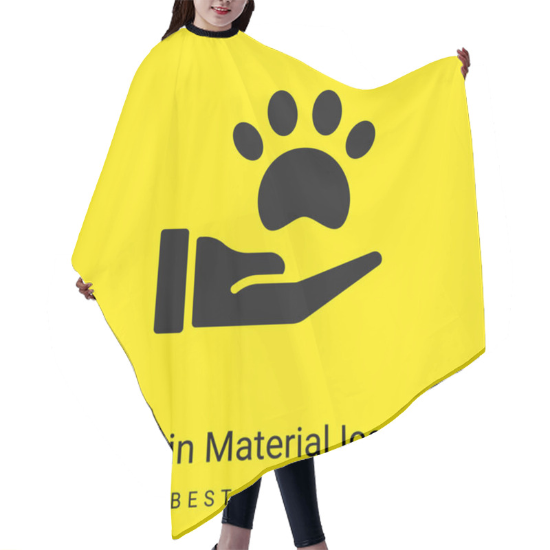 Personality  Animal Therapy Minimal Bright Yellow Material Icon Hair Cutting Cape