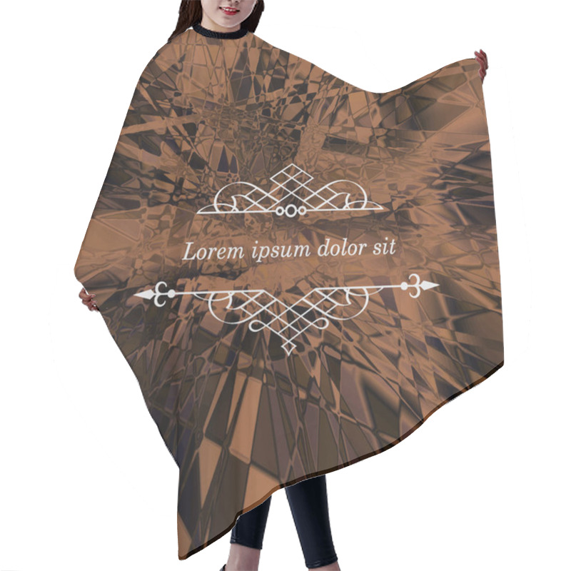 Personality  Border Frame On Reflective Geometric Pattern Hair Cutting Cape