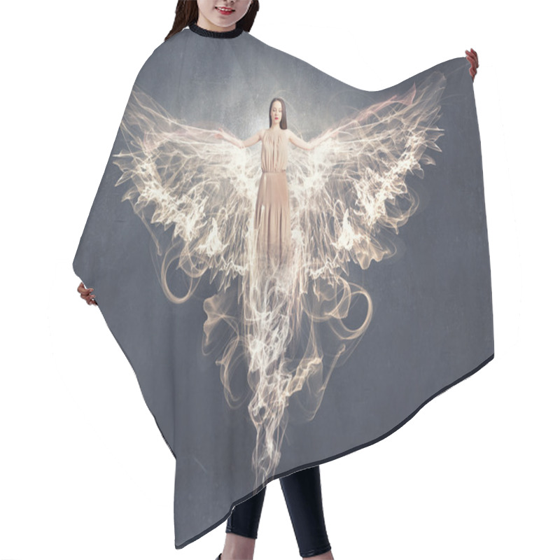 Personality  Angel Girl Flying High Hair Cutting Cape