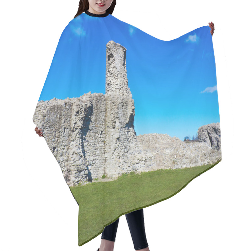 Personality  Medieval Ruins On A Grassy Hill Hair Cutting Cape